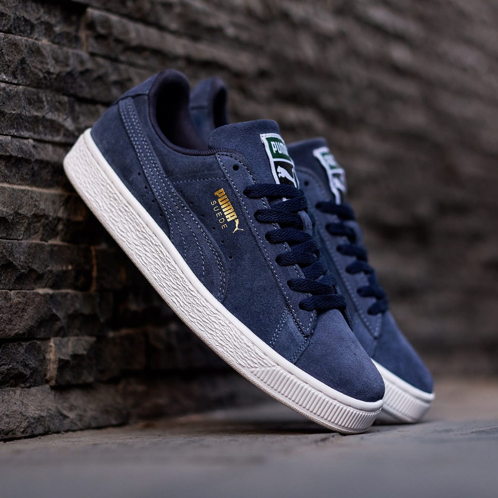 navy suede puma