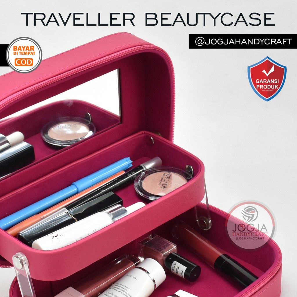 BARU - Traveller Beautycase / Case makeup / Travel Tas Kosmetik Pouch Jogja Handycraft