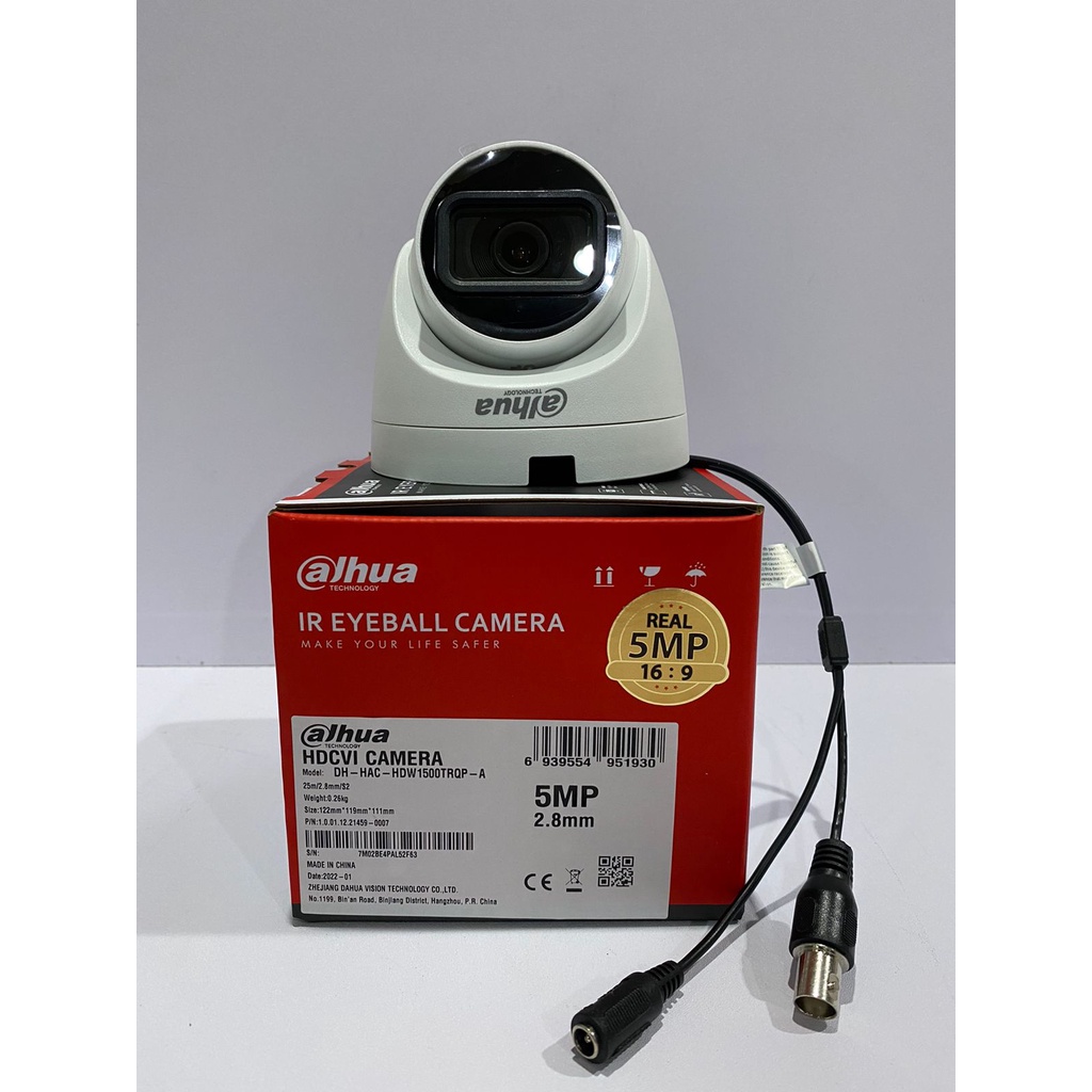 Paket CCTV DAHUA MIC AUDIO 5MP 2CH 2 Channel Kamera Lengkap Kabel +HDD