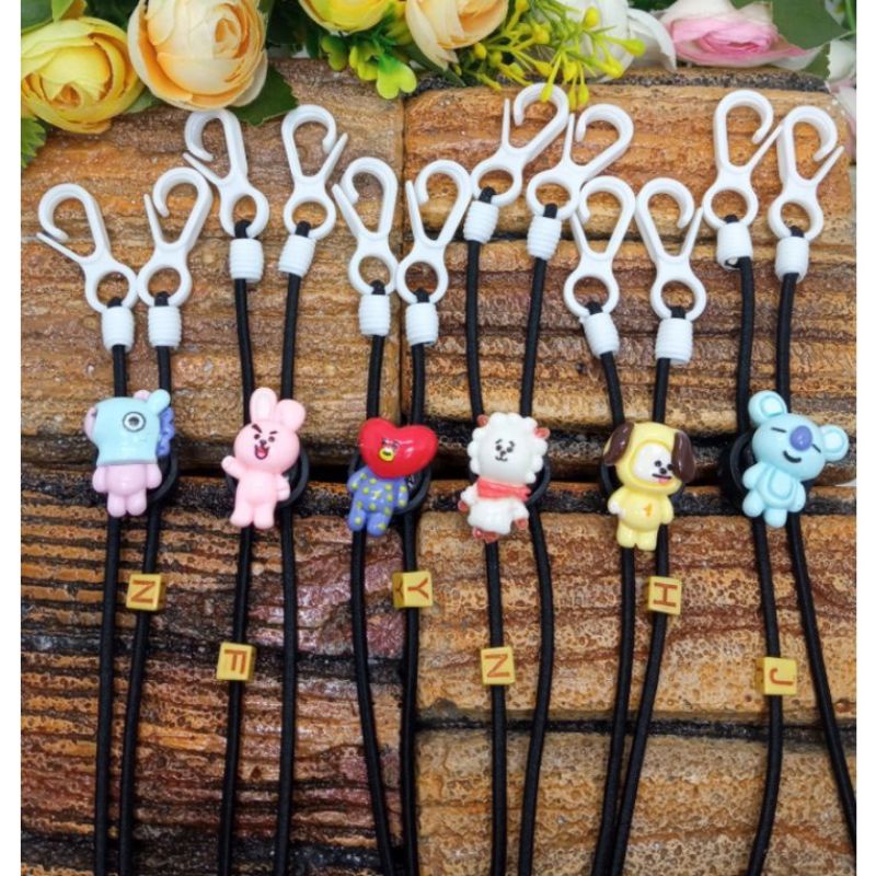 Strap Masker Lanyard Mask Strap Masker Anak Karakter Charm BTS Tali Masker Kalung Masker