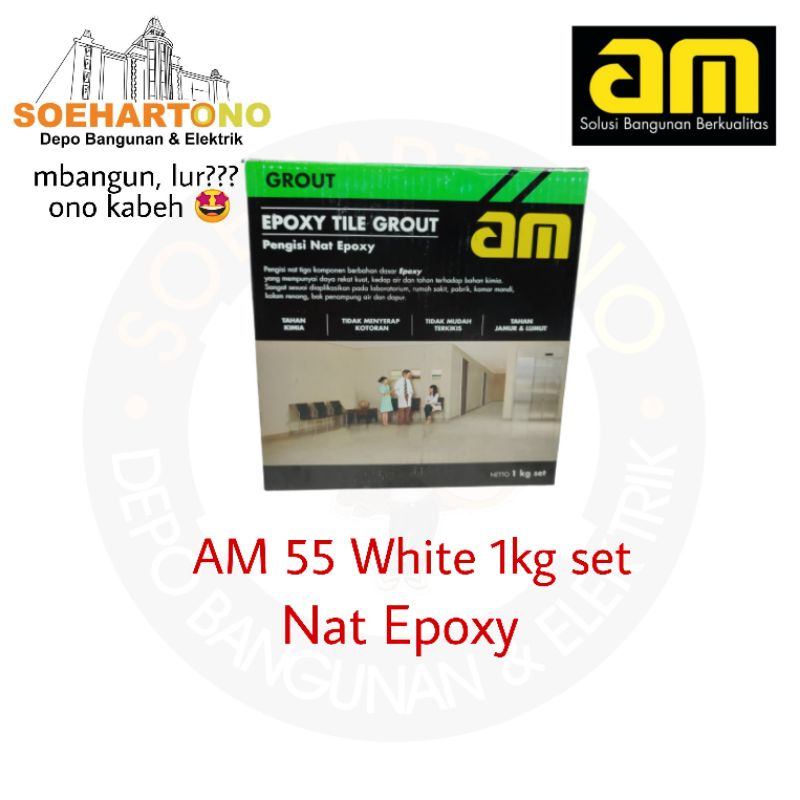 AM 55 White 1kg set Nat Epoxy