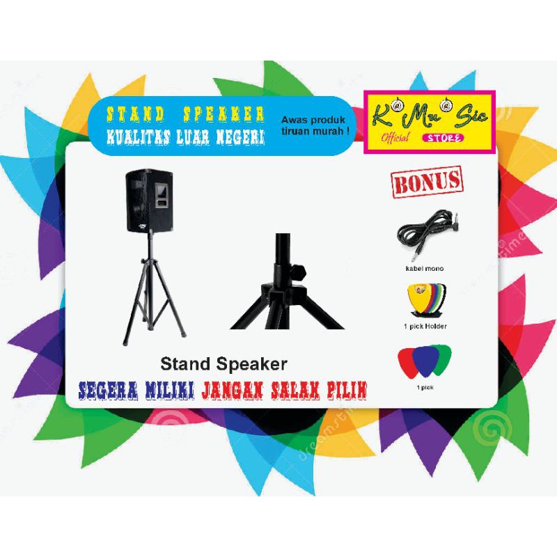 Stand Speaker model tripod kokoh dan kuat