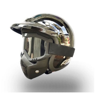 Helm Motor / Helem Motor / HELM BOGO RETRO CARGLOSS VESPA KACA GOGGLE MASK HARGA MURAH BISA COD