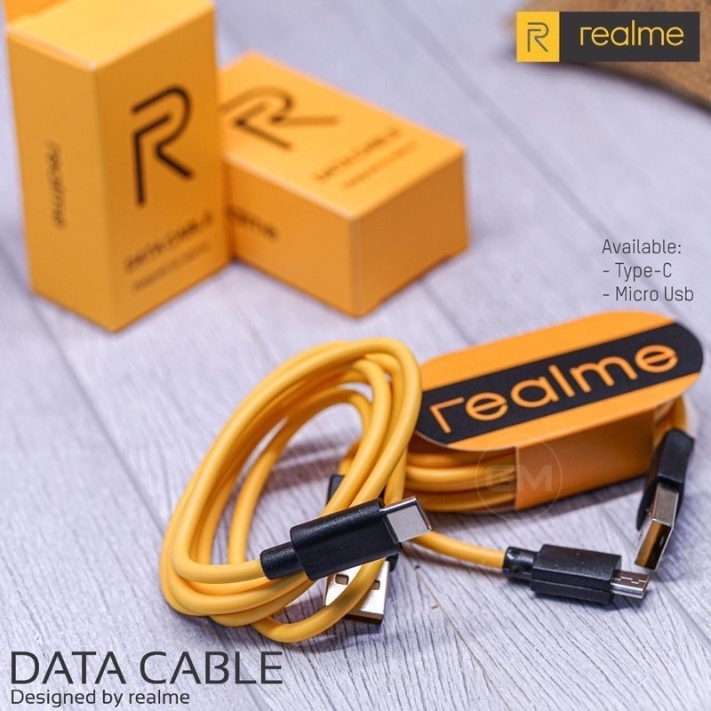 Promo Terpopuler Kabel Data Realme KB-05 Type C / Micro Usb Cable Fast Charging Warna Kuning 1 Meter