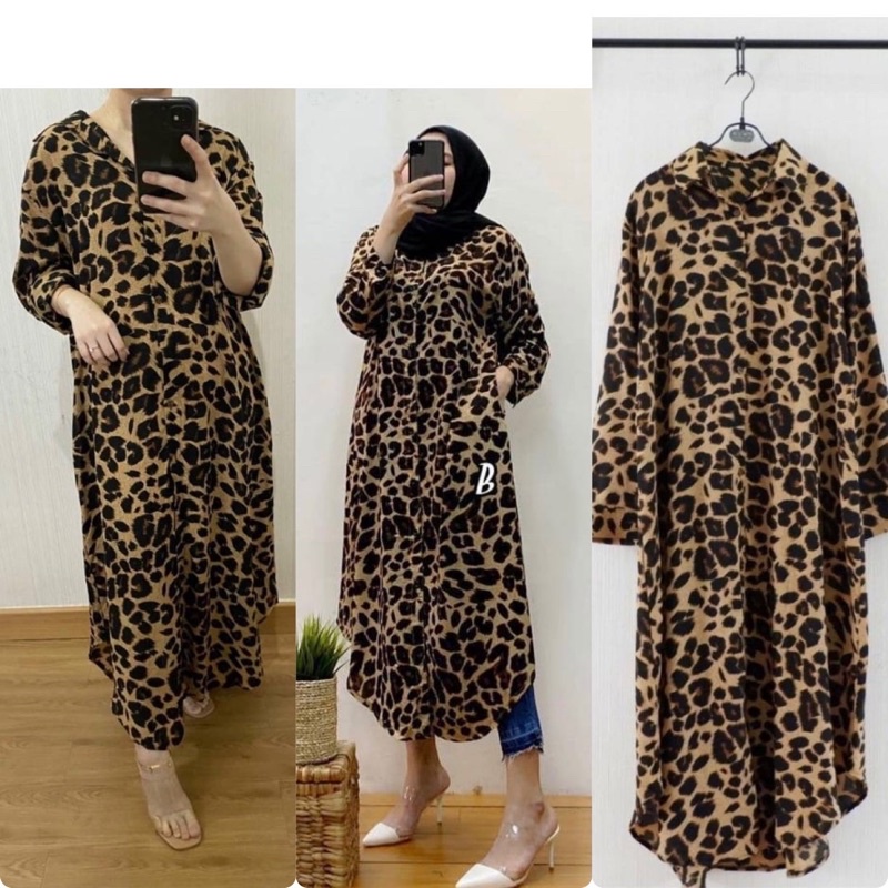 real pic maxi leopard busui friendly / maxy fashion leopard terbaru