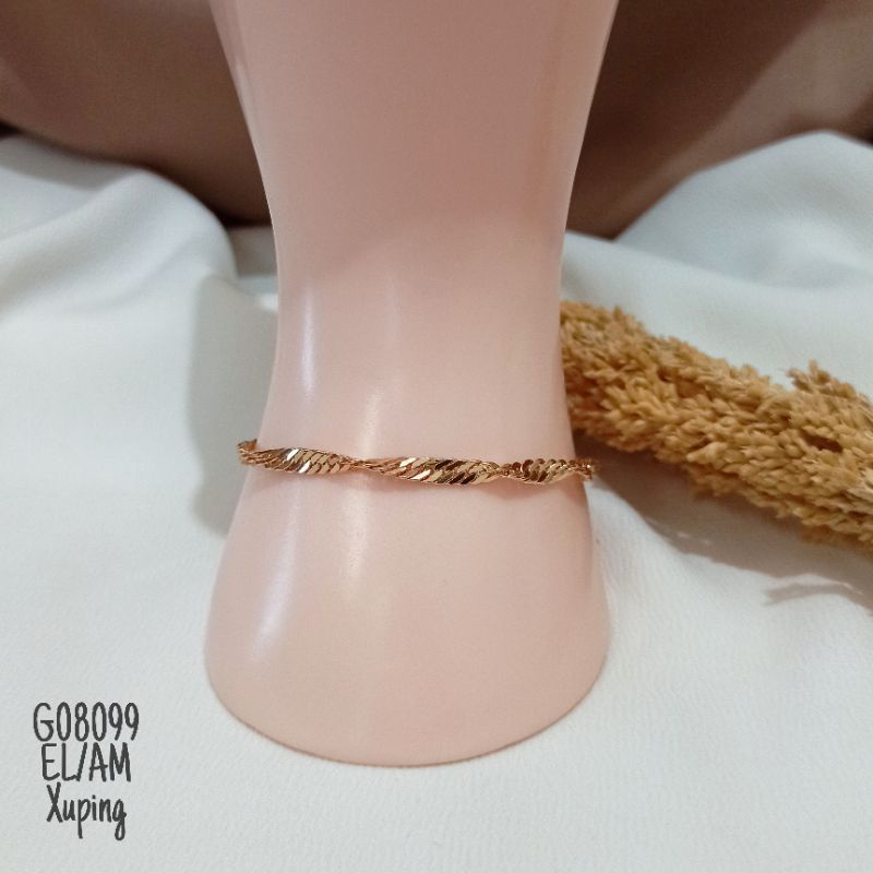 Gelang Tangan Xuping ulir gold G08099