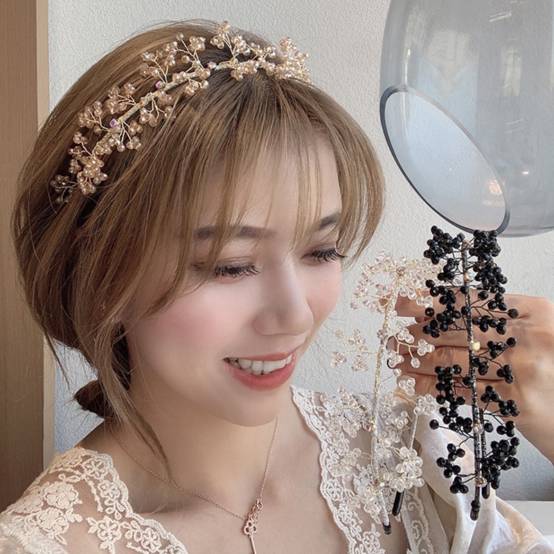 Crystal Beads Headband Women Girls Headdress Hairband