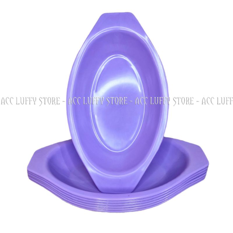 6 PCS PIRING OVAL PANJANG 26X15 CM - PIRING SAJI PANJANG MELAMINE DNNERWARE - PIRING SAJI LONJONG