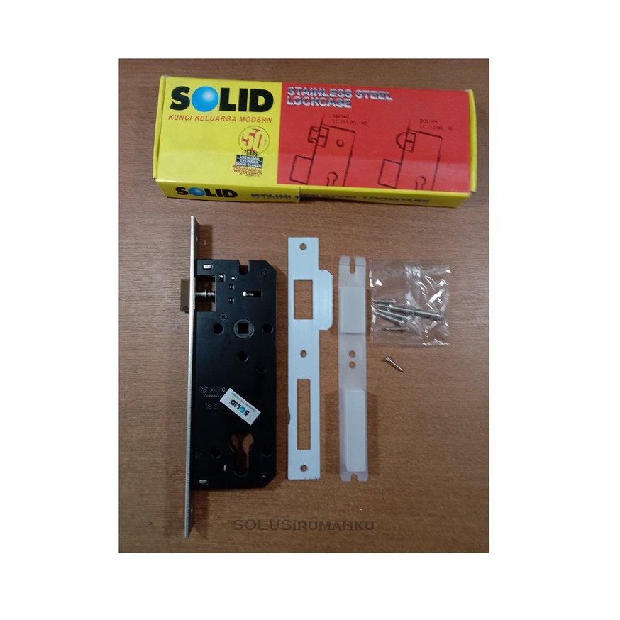 SOLID Body Kunci Pintu Besar LIDAH (TANPA SILINDER) / SWING Lockcase