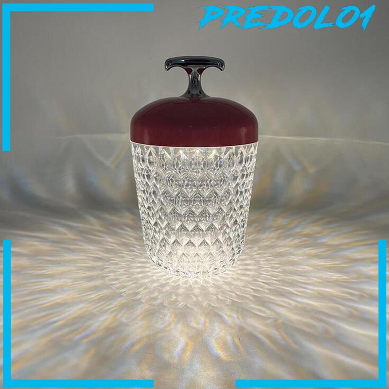 [PREDOLO1] Portable Crystal Desk Lamp Dimming Decoration Charging for Bar NightStand