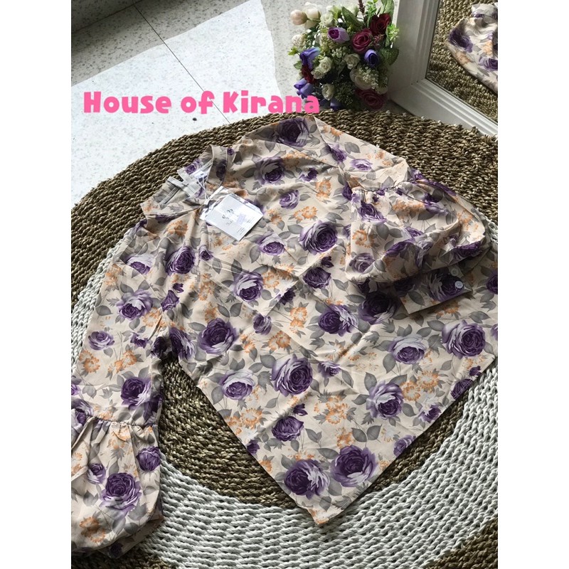 Blouse daisy | blouse lengan balon by HOUSE OF KIRANA