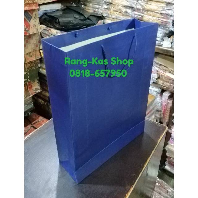 

Paper bag BIRU Dongker Folio Mewah Duplex