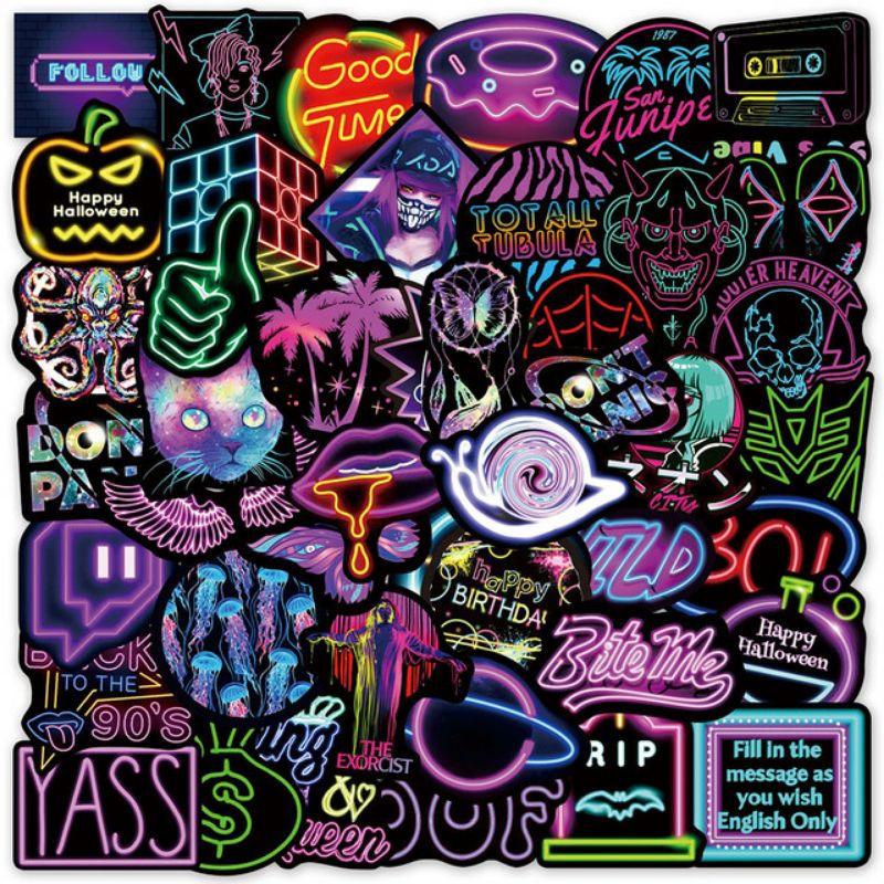 

Stiker Neon Pack Style 260248- Stiker Aesthetic Keren Imut Laptop, Aksesoris Hp, Anti Air, Motif, Helm, Tumbler, Koper, Kulkas
