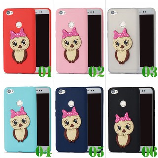 Casing Soft Case Tpu Motif Kartun Burung Hantu 3d Untuk Redmi Note