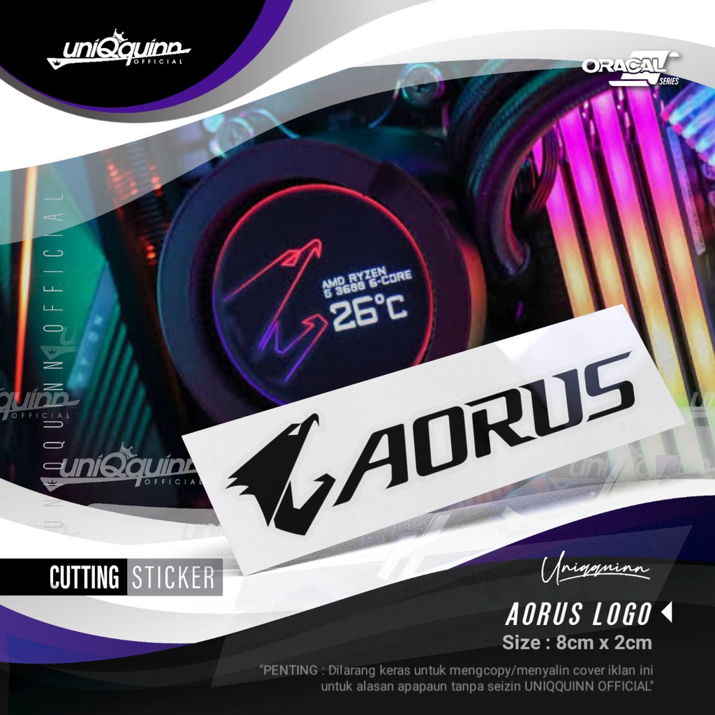 UQ Cutting Stiker Aorus || Stiker PC Aorus