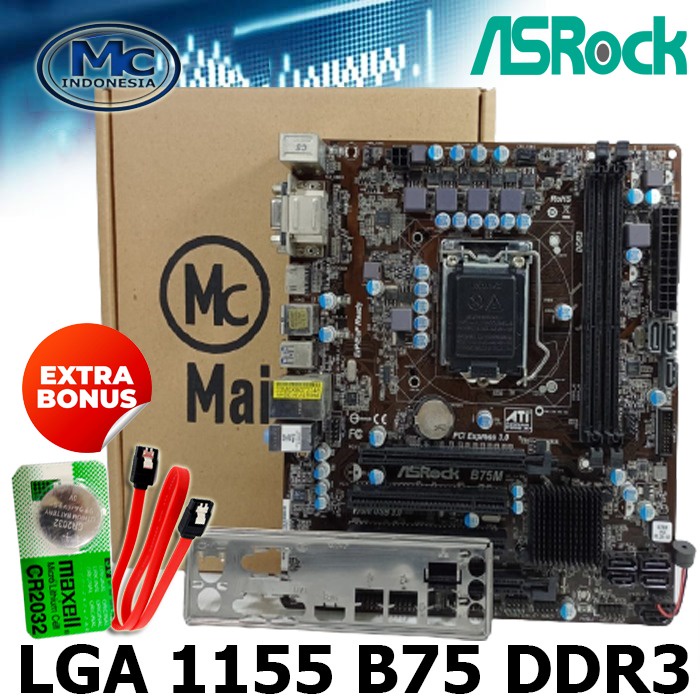 Motherboard MOBO Mainboard B75 Intel LGA 1155