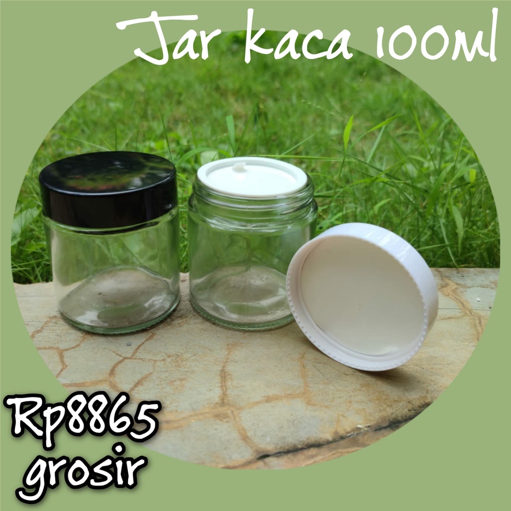 Jar Lulur 100ml Jar kaca Skincare Jar Kosmetik Obat Medical Botol Obat Botol vitamin Kesehatan Botol