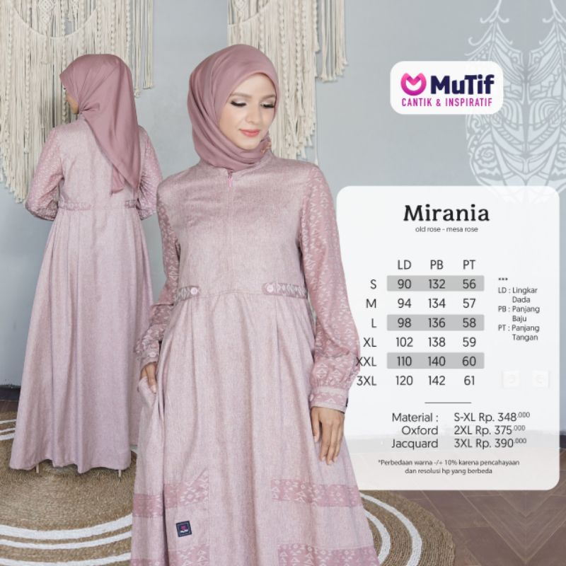 [READY] SARIMBIT MUTIF 2022 SARIMBIT MIRANIA SARIMBIT SERIES GAMIS MIRANIA OLD ROSE KOKO HARIS