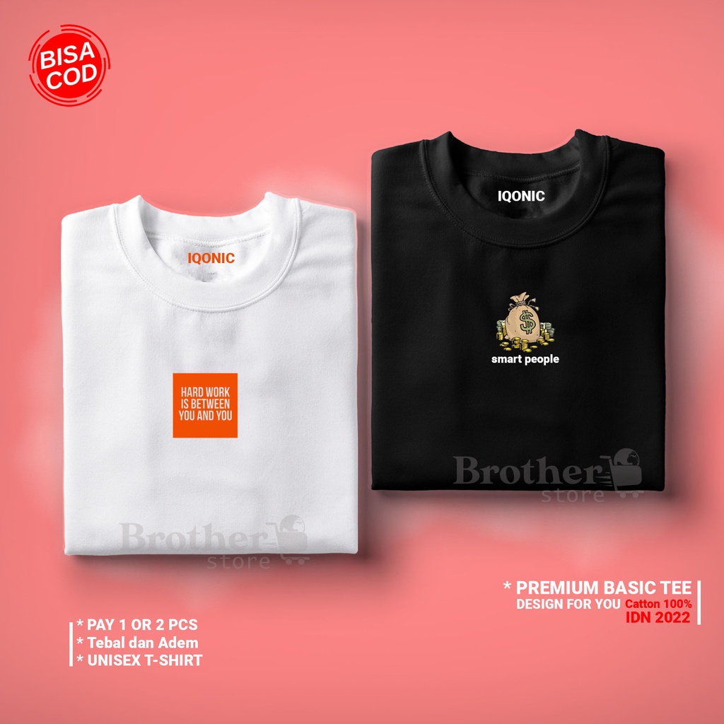 ( PROMO COD ) BROTHER STORE / Kaos Distro Pria / Kaos Distro100% Catoon Combed 24s / Articel smart people