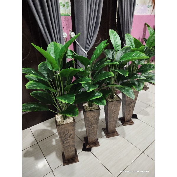 keladi k18/bunga hias/bunga pojok/bunga palsu/bunga