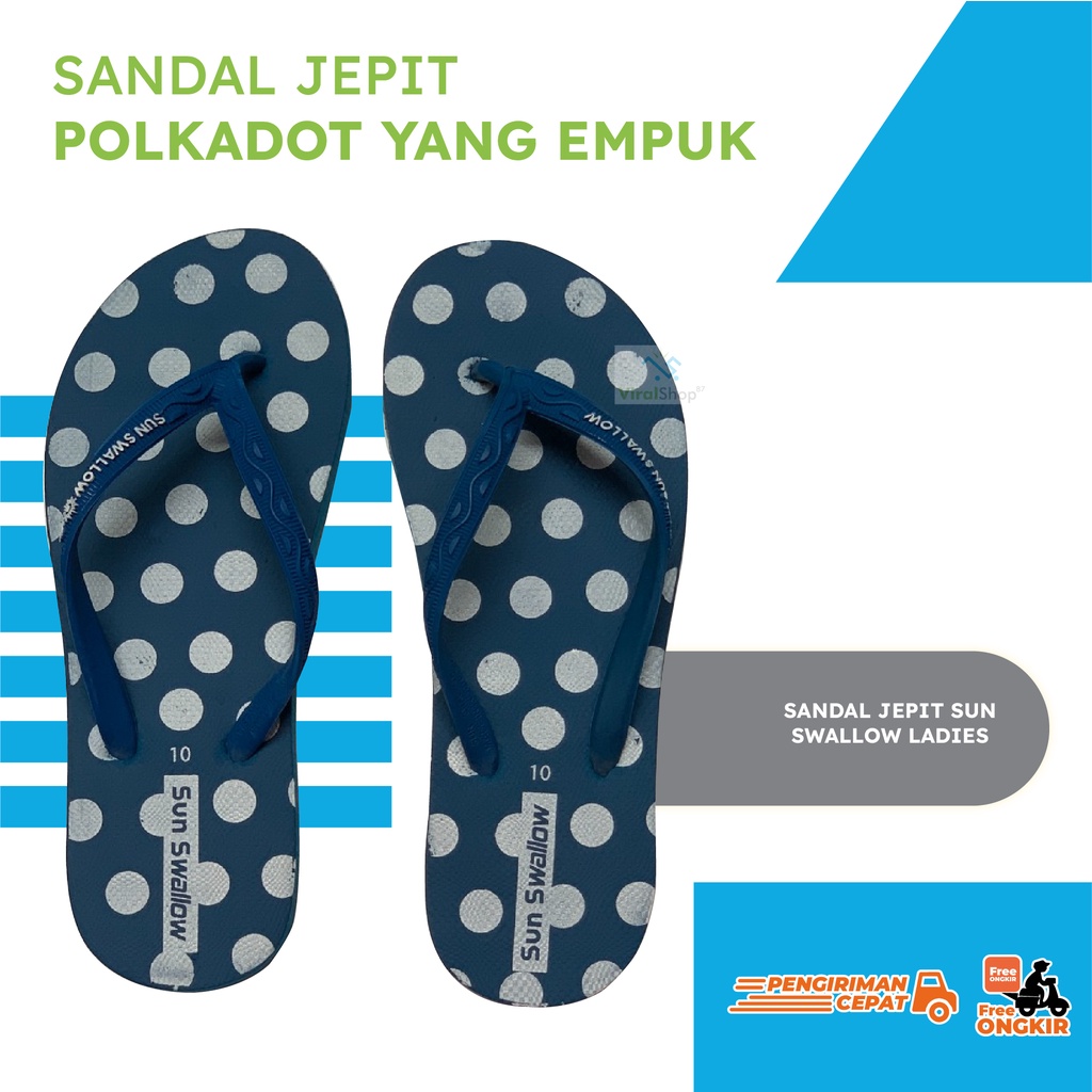 Sandal Swallow Polkadot Sun Swallow Original Sendal Jepit Wanita Sandal Swallow Polkadot Sun Swallow