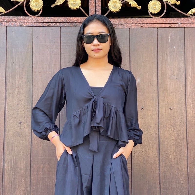 BEFAST - ZEC OOTD Blouse ARIN / Maxie RAYON DIAMOND Top / Blouse Atasan Wanita / Pakaian Kekinian Wanita Remaja / Blouse Polos Casual / Fashion Wanita Modis / Keluaran Terbaru 2022 / OOTD Remaja ABG Trendy / Blouse Lengan Karet Panjang