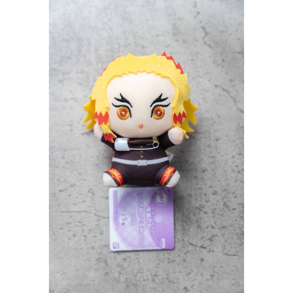 Kimetsu no Yaiba Rengoku Kyojuro Plush Doll Badge BANPRESTO
