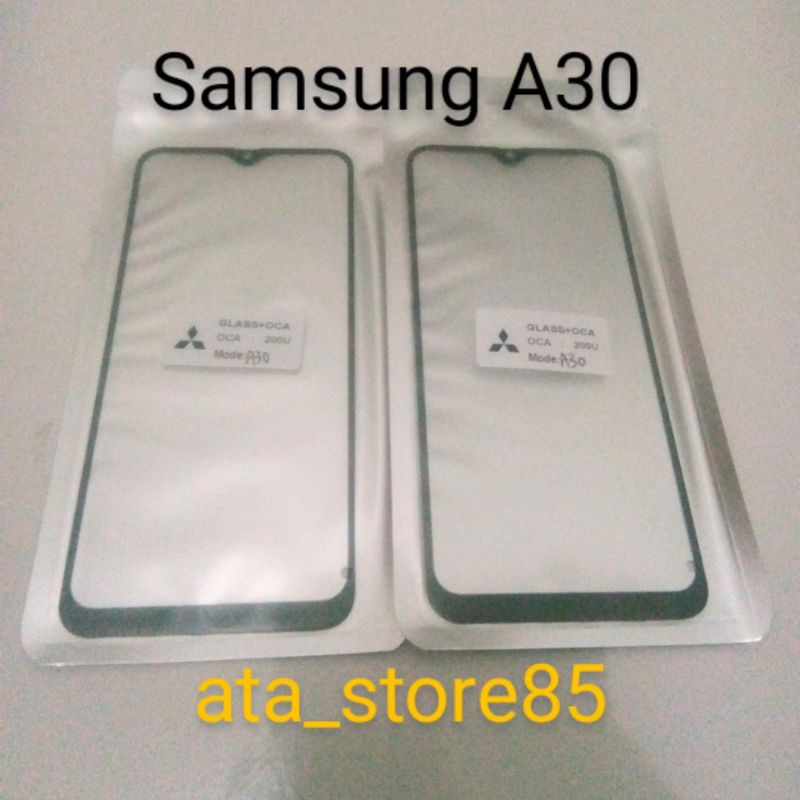 Kaca Depan Kaca LCD Samsung A30 | A 30 TS TC Touchscreen Glass LCD+Lem Plus Oca Kering Original