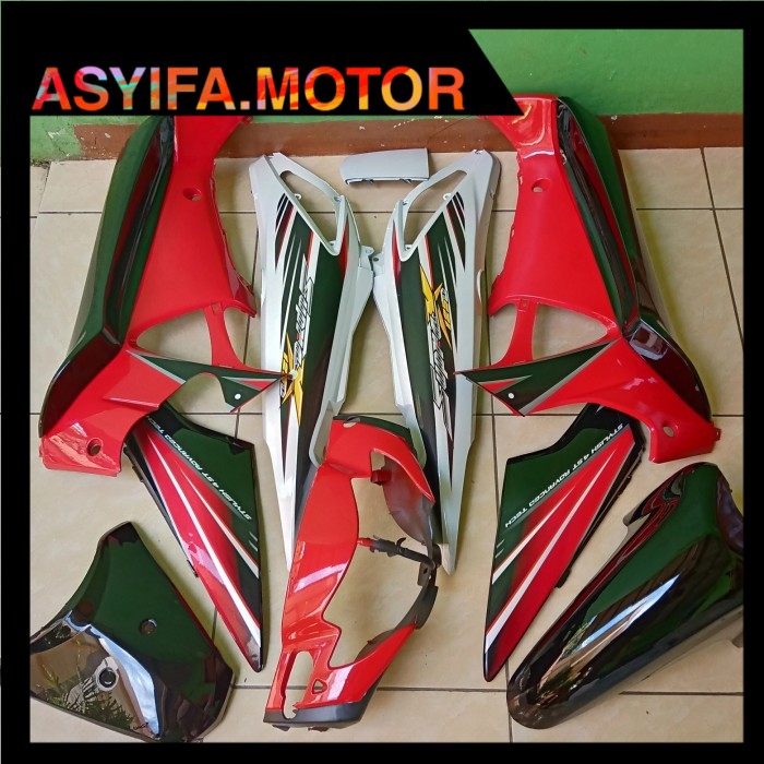 Full body Alus Supra X 125 lama merah putih