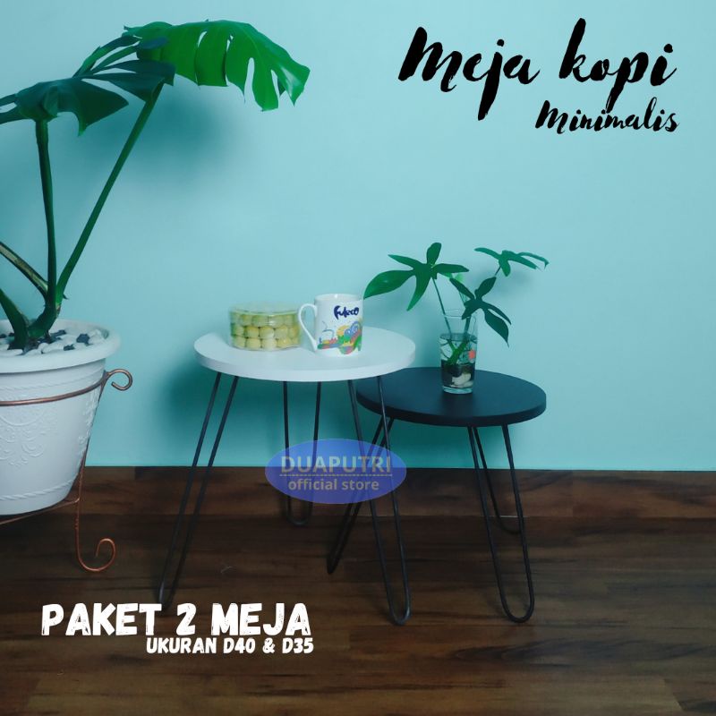 [PAKET ISI 2] MEJA KOPI KEKINIAN/MEJA BULAT/MEJA SUDUT MINIMALIS