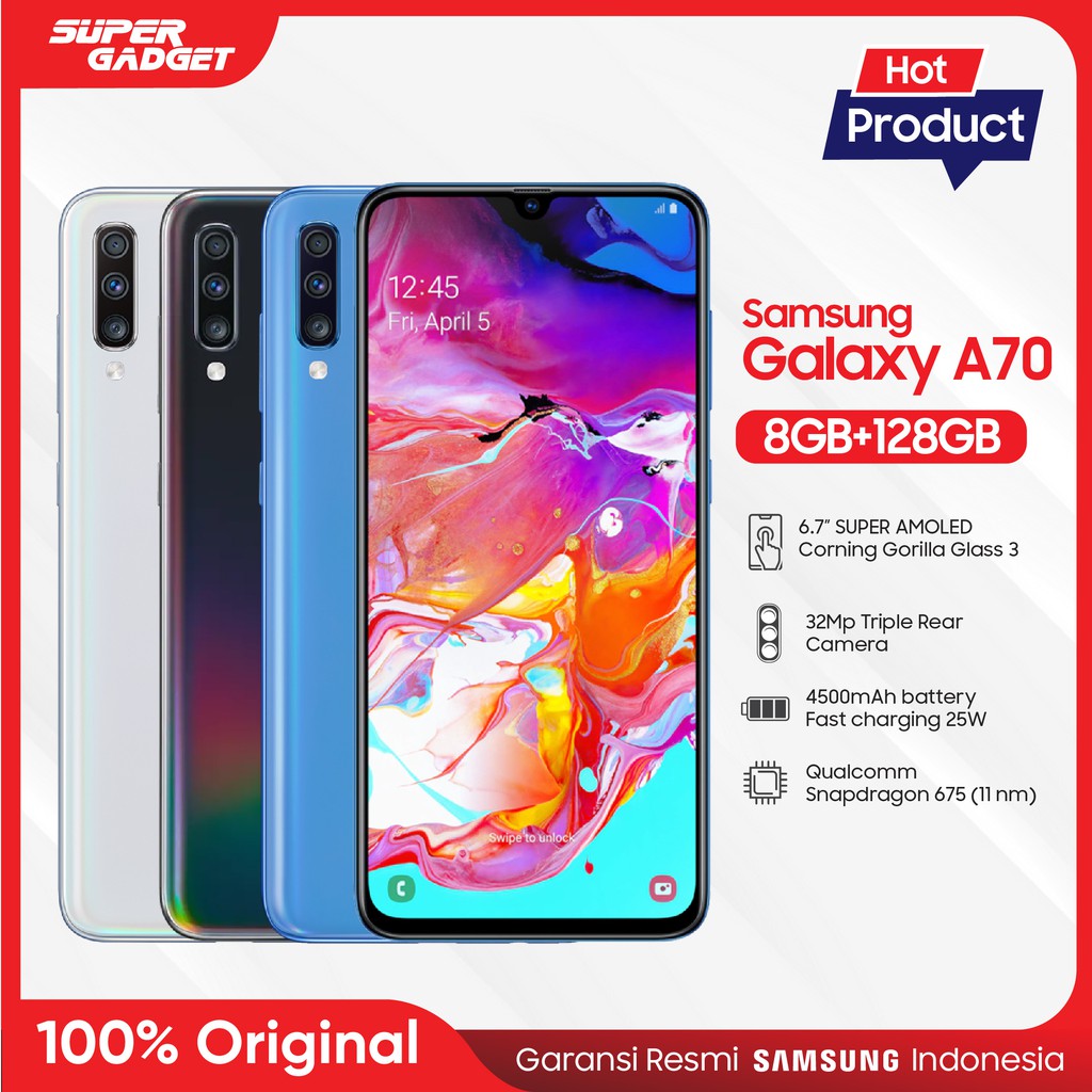 SAMSUNG GA   LAXY A70 [8GB/128GB] - Garansi Resmi SEIN