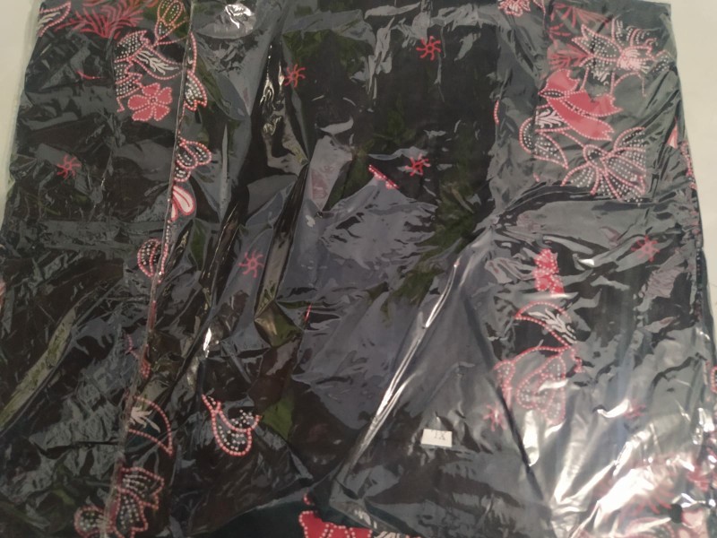 Baju Couple Keluarga Motif Sakura Merah // Batik Keluarga Modern Terbaru Bisa Cod / Batik Anak