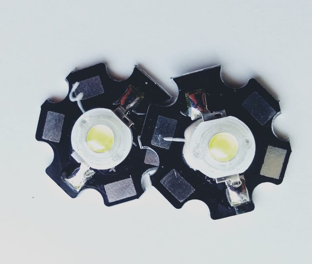 2PCS [DSP-9245] LED HPL 1WATT 20000K-25000K GRADE A HPL + STAR PCB BLACK AQUASCAPE DECORATION