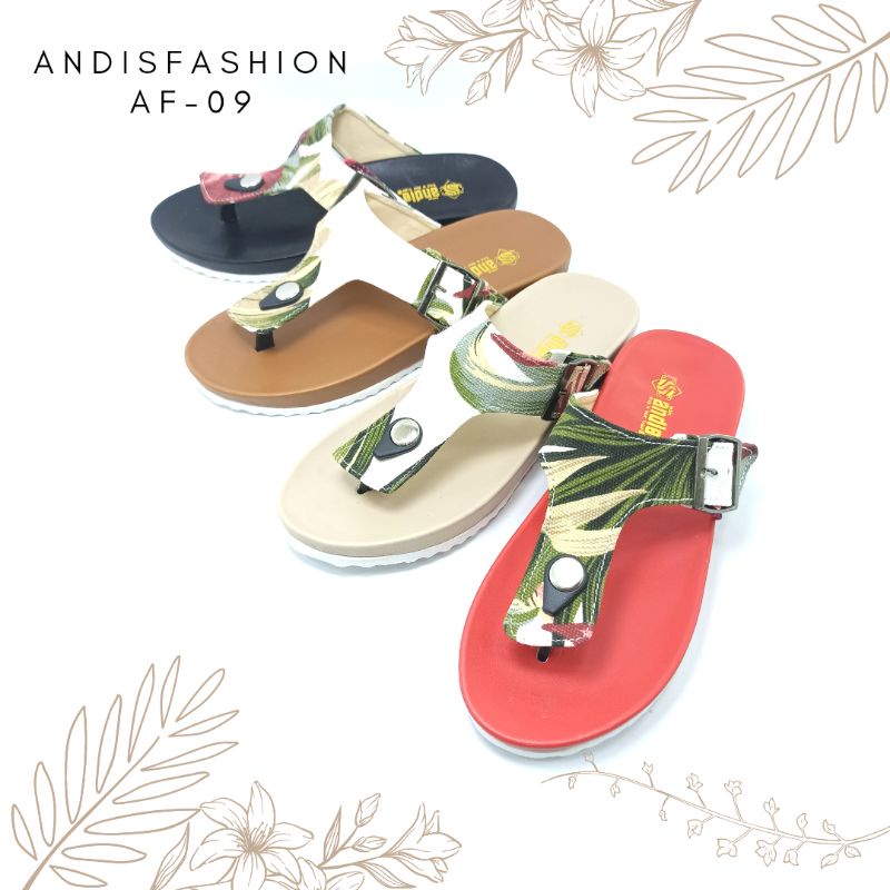 Sandal Birken Wanita Sendal Jepit Motif Andis AF09