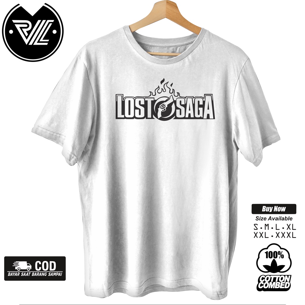 Sale Tshirt Baju Kaos LOST SAGA OLD / Kaos Gamers / Kaos Game / Kaos Esport / Kaos Distro Pria / Kao