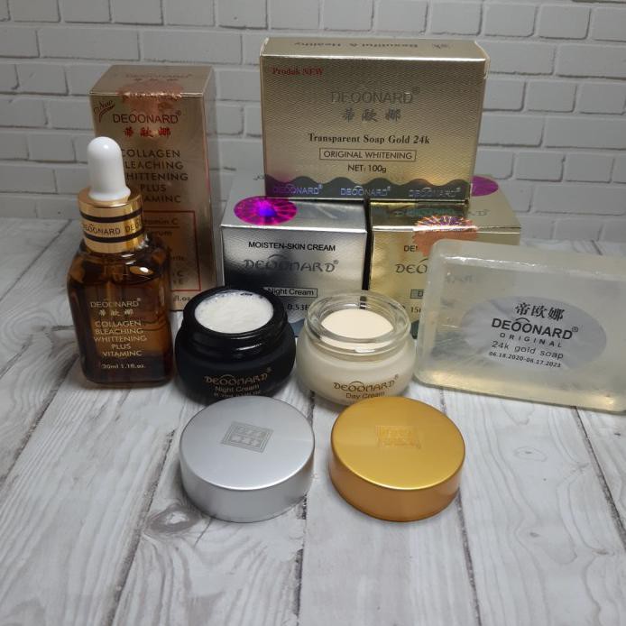 PAKET CREAM DEONARD GOLD/SILVER + SABUN + SERUM DEONARD WHITENING