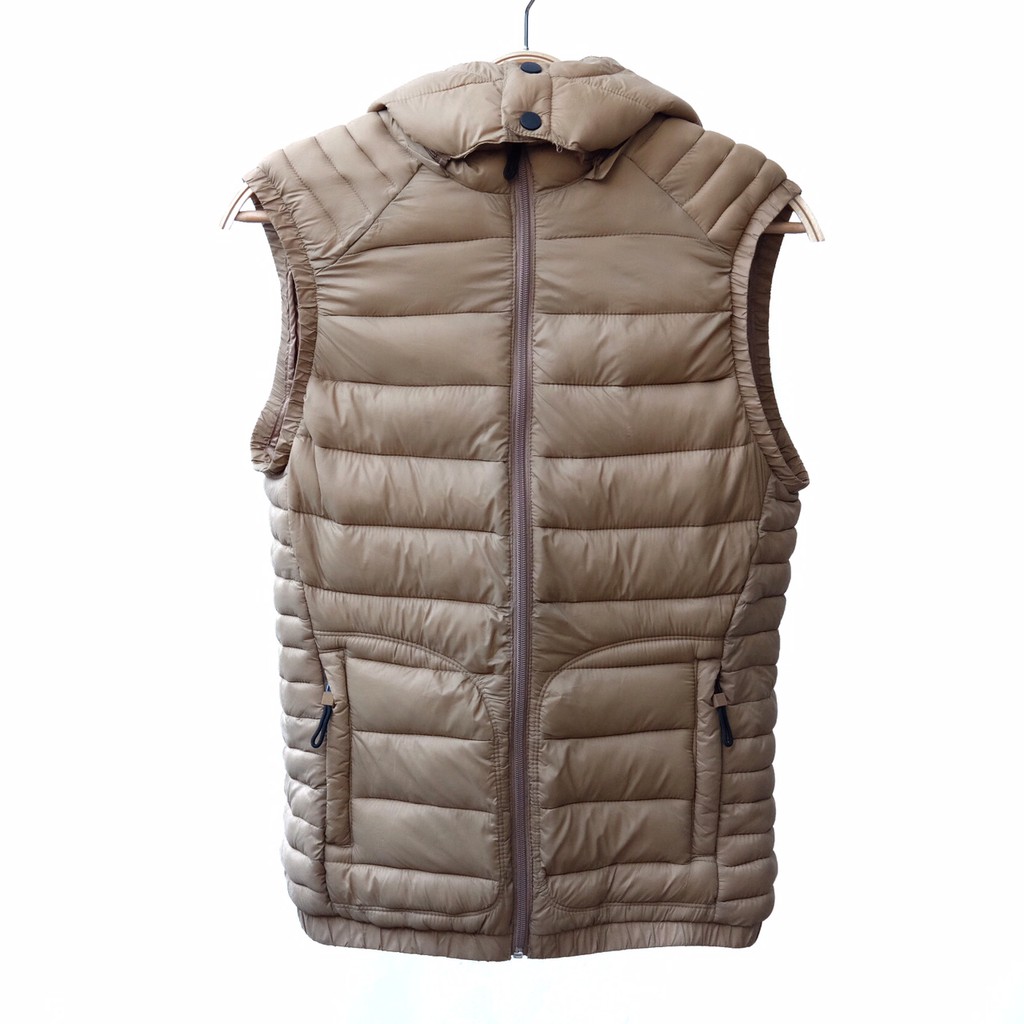 beige puffer vest