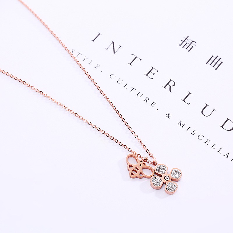 [New] Kalung fashion aksesoris titanium mini korea hadiah wanita cewek 316L anti karat KK075