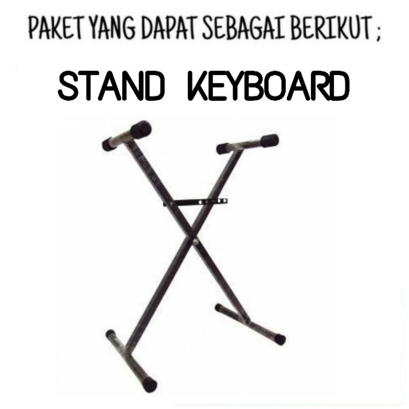 Paket Keyboard Yamaha PSR-F51 + Speaker 6,5 Inch + Stand Keyboard