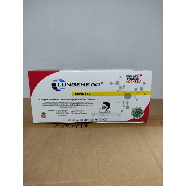 Swab Antigen Clungene Merah nasal isi 25 Pcs Kemenkes Original