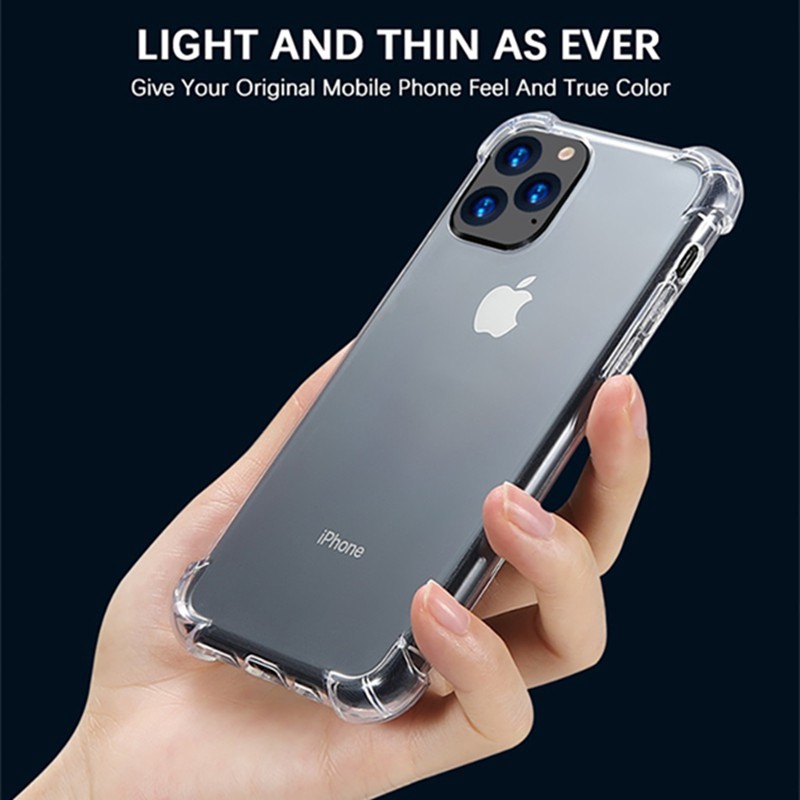 Casing iPhone SE2 iPhone 12 Pro Max i11 11Pro XS Max XR XS X i8 i7 i6 i6s i5 i5s SE Shockproof iPhone Kasus Airbag Shockproof TPU Penutup