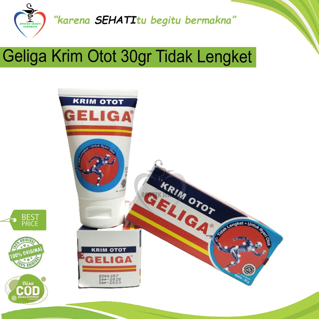 Geliga Cream Otot 30gr Krim Pereda Nyeri Capek Keseleo