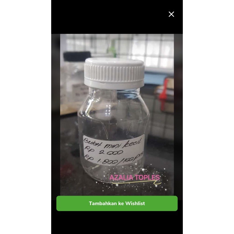 toples bulat mini kecil / toples plastik kecil / toples obat