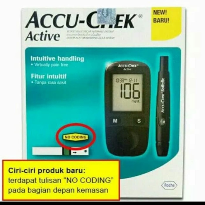 Accu check active Alat tes Gula darah Accu-chek Active - Cek gula Accu Instan25