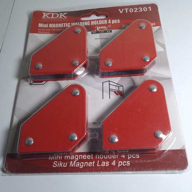 4 PCS Siku Magnet Mini Set Untuk Las -Siku Las-Arrow Magnetic Welding Holder 9LBS/5KG