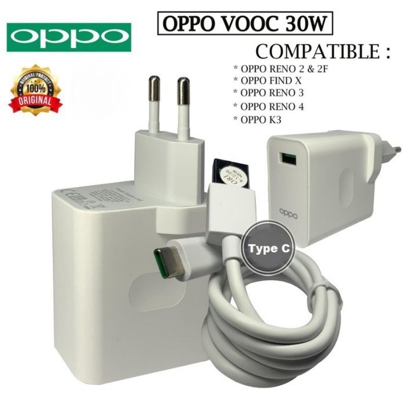 GROSIR CHARGER OPPO 30W SUPER VOOC TYPE C MICRO