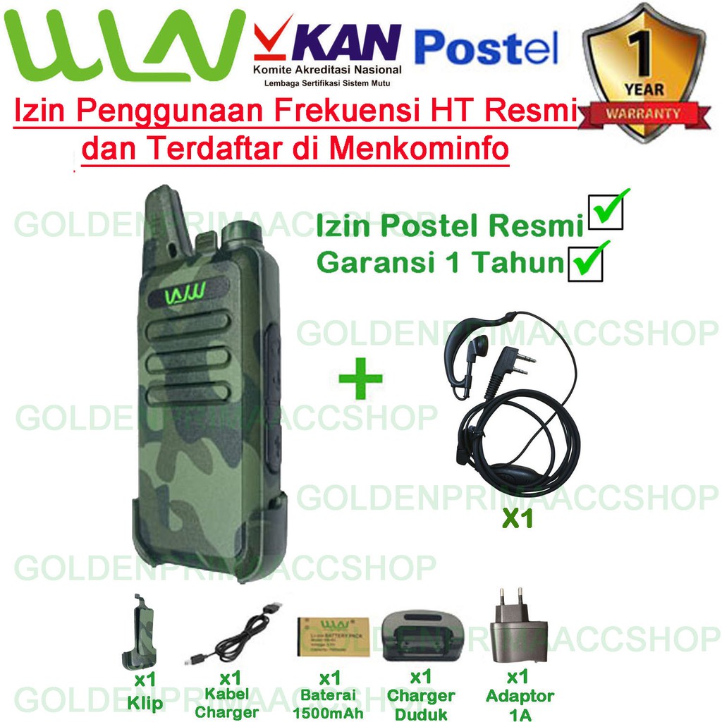 PAKET STANDART HT WLN KD-C1 (ISI 1 PCS) VARIASI LORENG (ARMY,ABU,COKLAT,HIJAU,PUTIH)