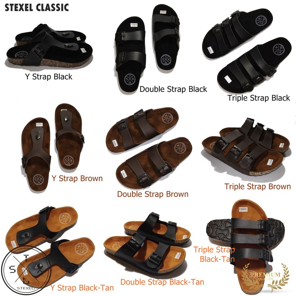 STEXEL Classic Sandal  Pria Wanita Casual Handmade Kulit  