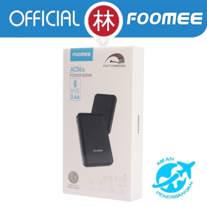 Foomee AC06s 6600mAh Mini Size Fast Charging Powerbank