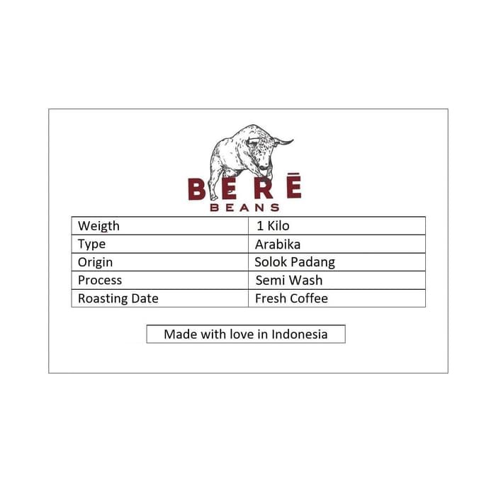 Kopi Arabika Solok Padang 1 KILO 1KG Biji Bubuk Coffee Bean Beans KG